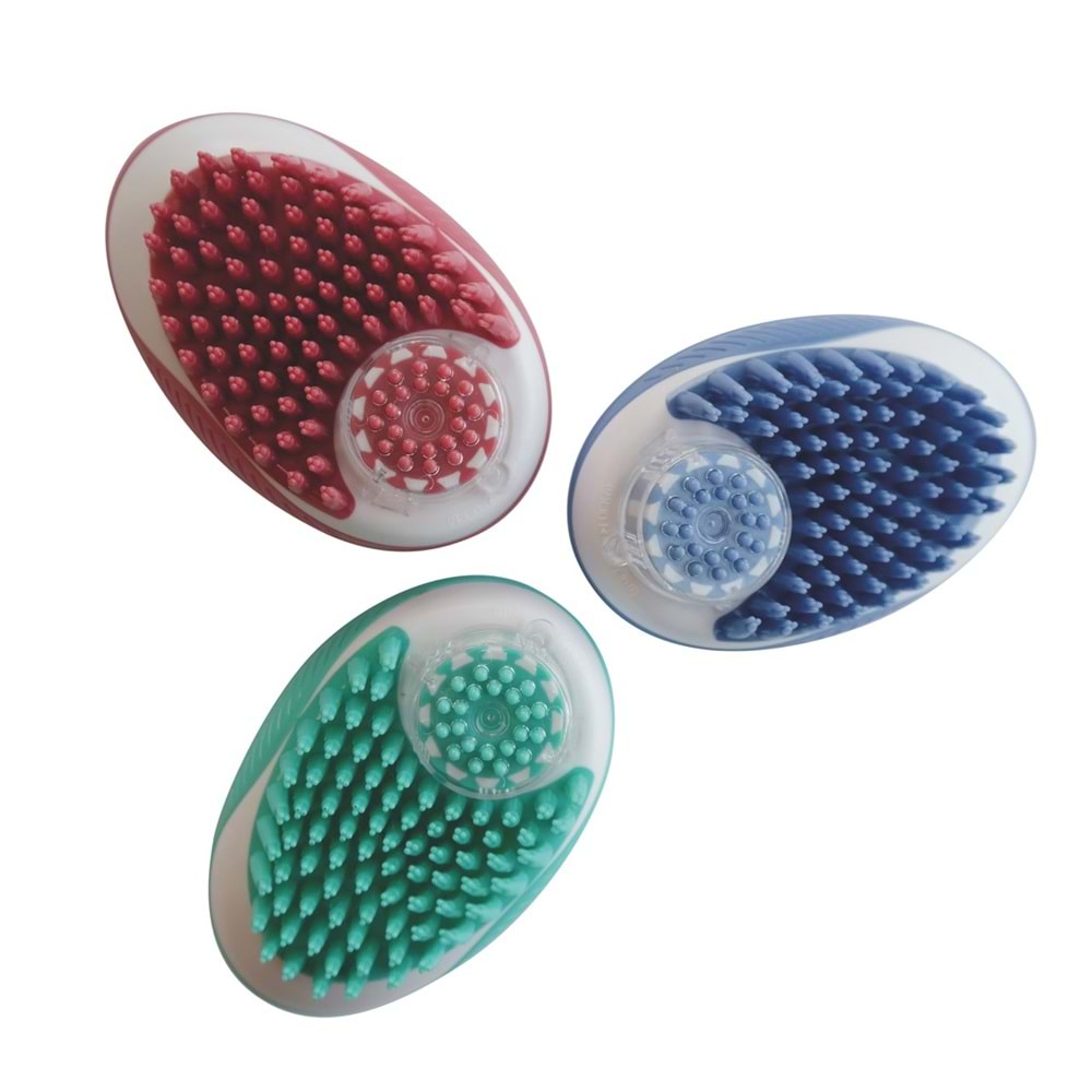 10112499 M-PETS RUBEAZ ŞAMPUAN HAZNELİ YIKAMA ve MASAJ FIRÇASI GREEN