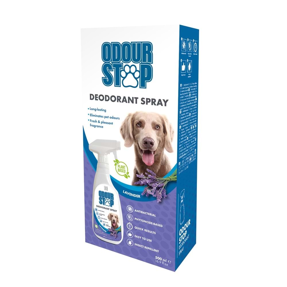 10117199 M-PETS ODOUR STOP DEODORANT SPRAY LAVENDER 500ML