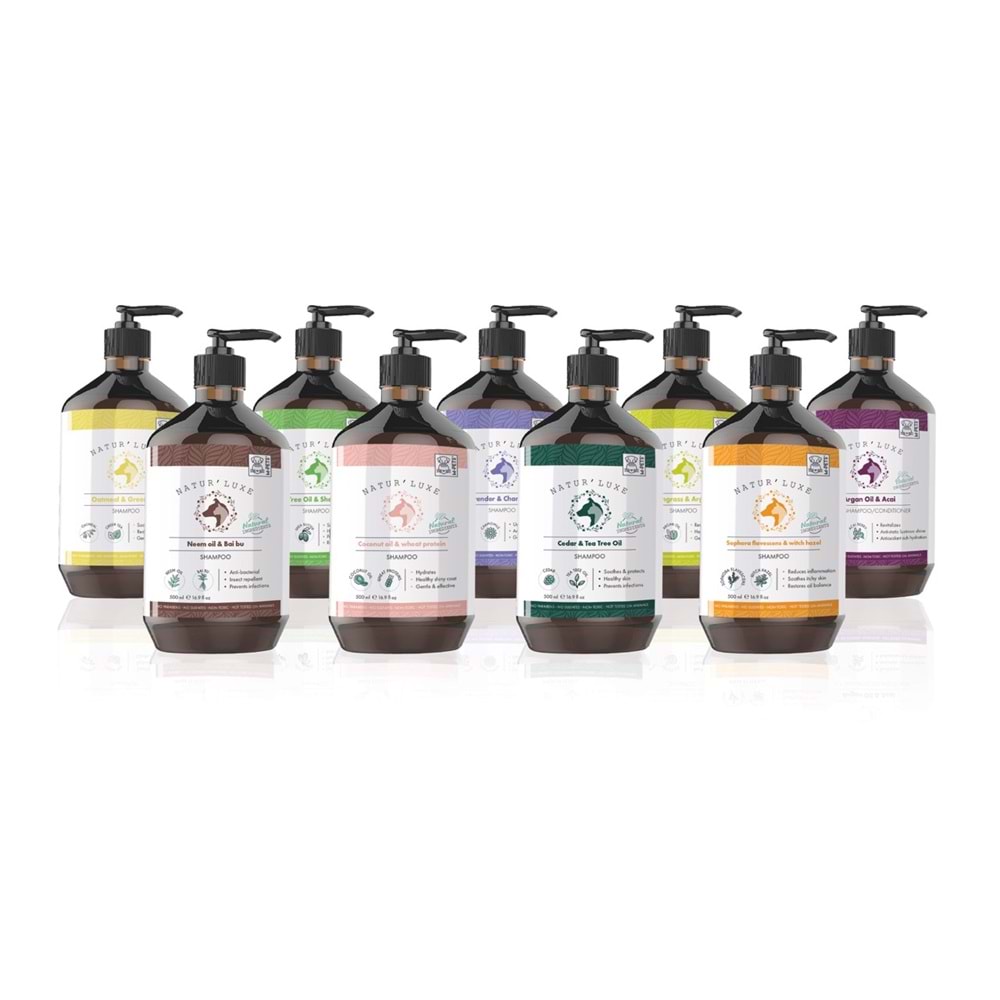 10123399 M-PETS NATURLUXE DOG SHAMPOO OATMEAL & GREEN TEA 500ML