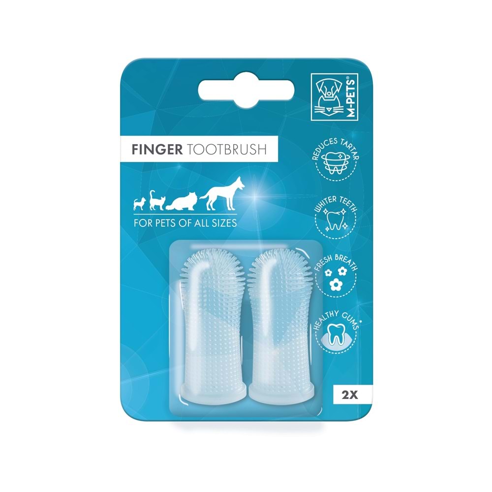 10125999 M-PETS FINGER SİLİKON PARMAK DİŞ FIRÇASI 2Lİ