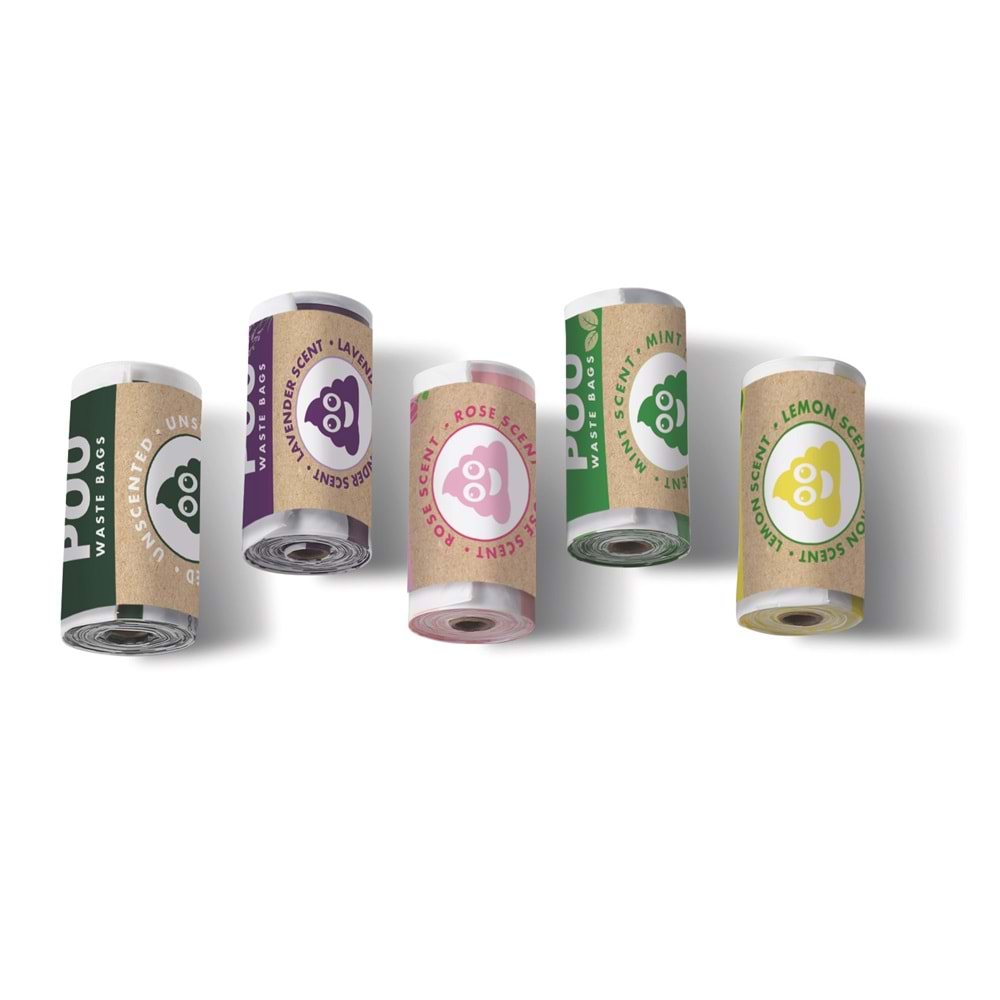 10170399 M-PETS POO DIŞKI POŞETİ 15 YAPRAK NATUREL 30LU PAKET