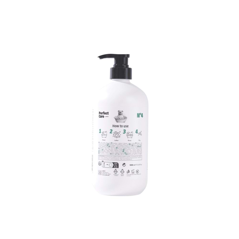 10172699 M-PETS PERFECT CARE NO.4 ANTİSEPTİK/ANTİFUNGAL/ANTİBAKTERİYEL KÖPEK ŞAMPUANI 1L