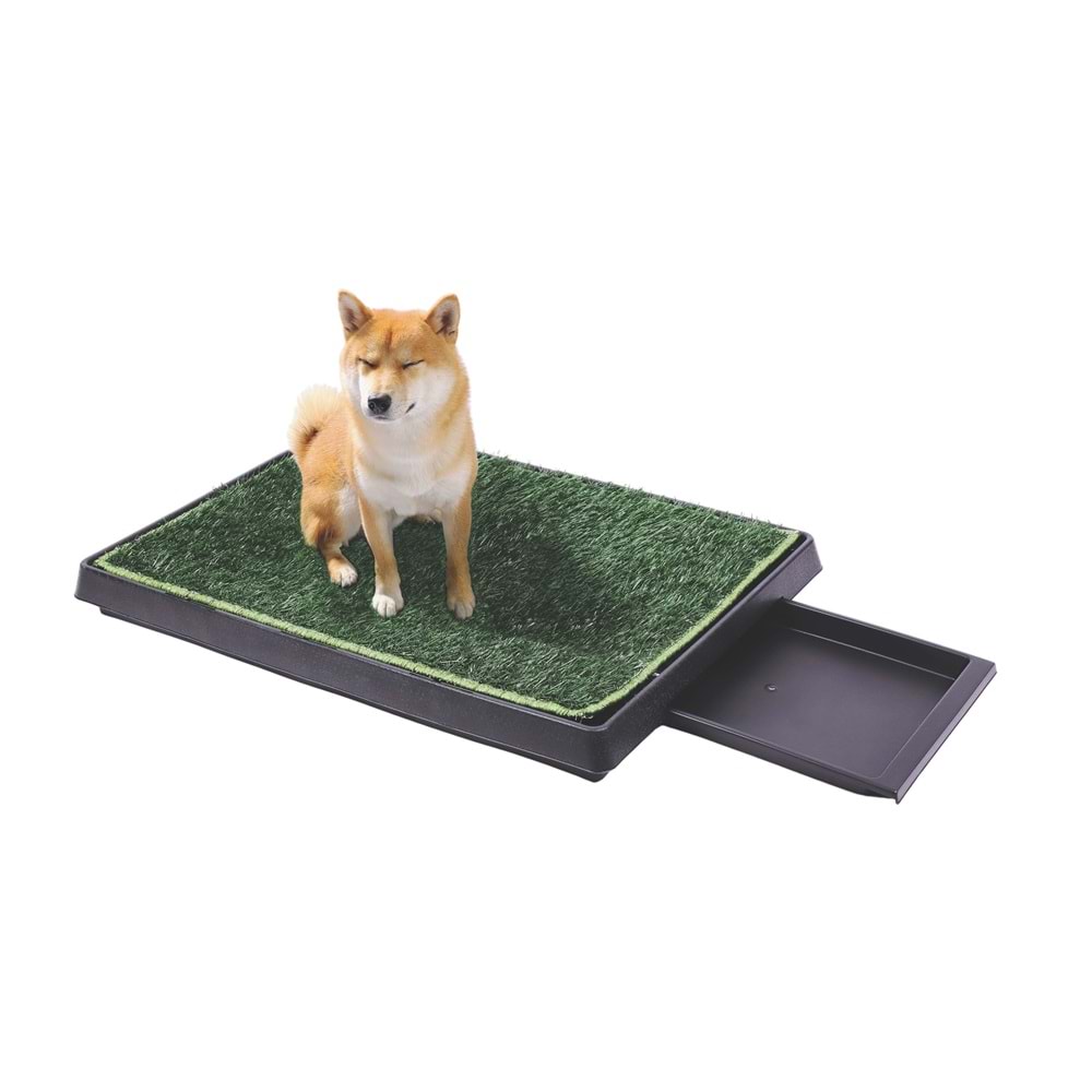 10177999 M-PETS GRASS MAT ÇİMLİ ÇEKMECELİ KÖPEK TUVALETİ XL 50X76CM