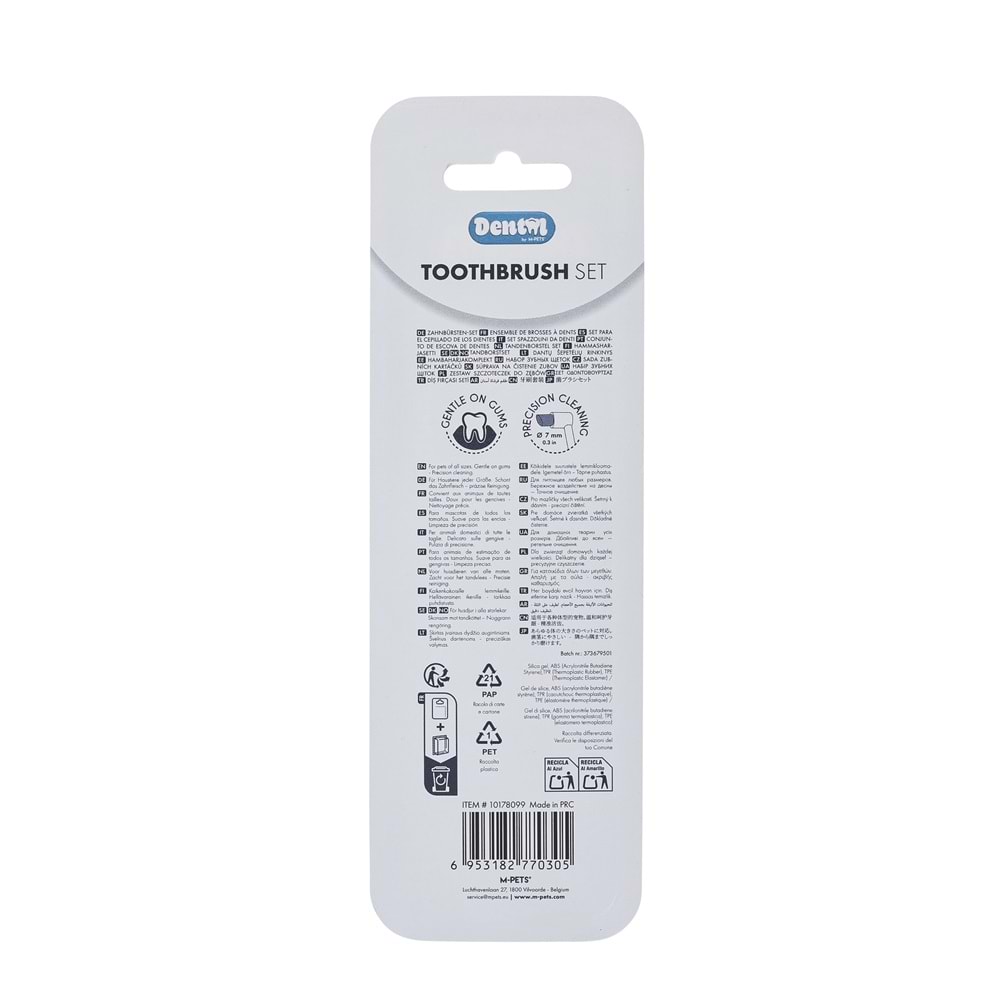10178099 M-PETS DENTAL DİŞ FIRÇASI SET 2Lİ