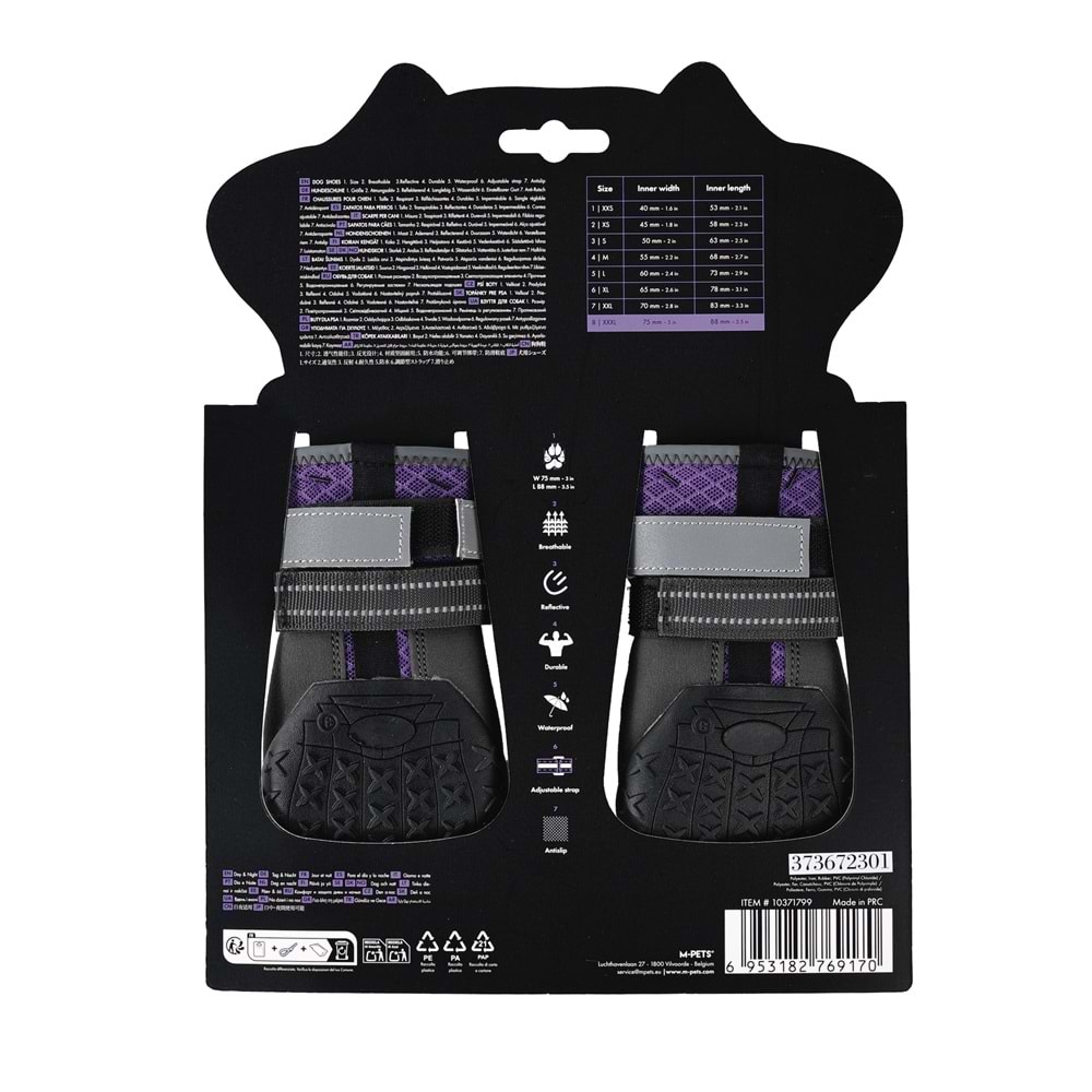 10371799 M-PETS FLEXI KÖPEKLER İÇİN AYAKKABI #8 XXXL PURPLE EDİTİON