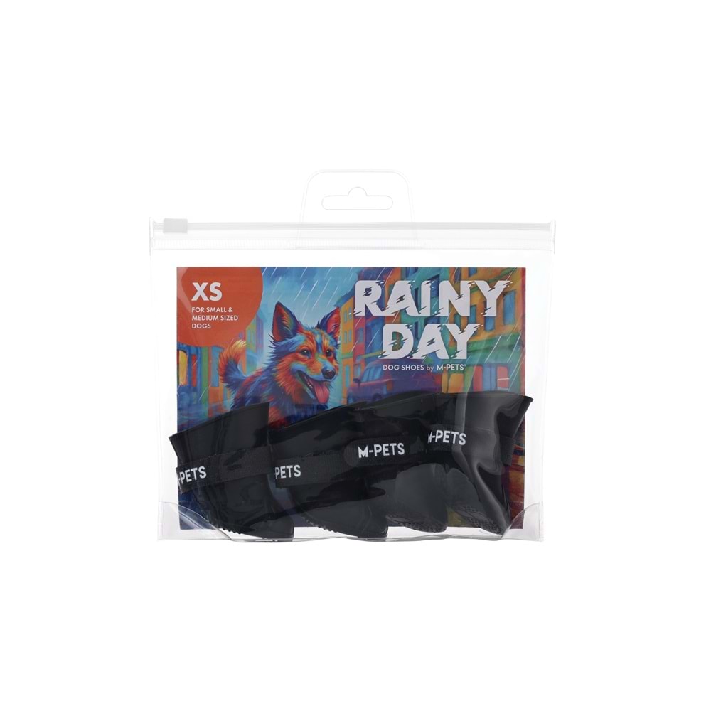 10374608 M-PETS RAINY DAY KÖPEKLER İÇİN AYAKKABI (XS) BLACK