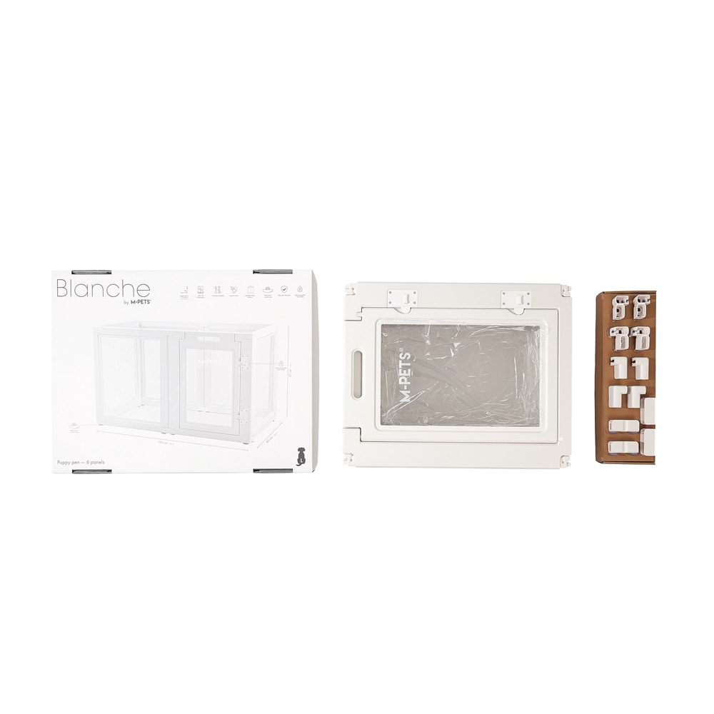 10442901 M-PETS BLANCHE OYUN ÇİTİ 6 PANEL (L) WHİTE