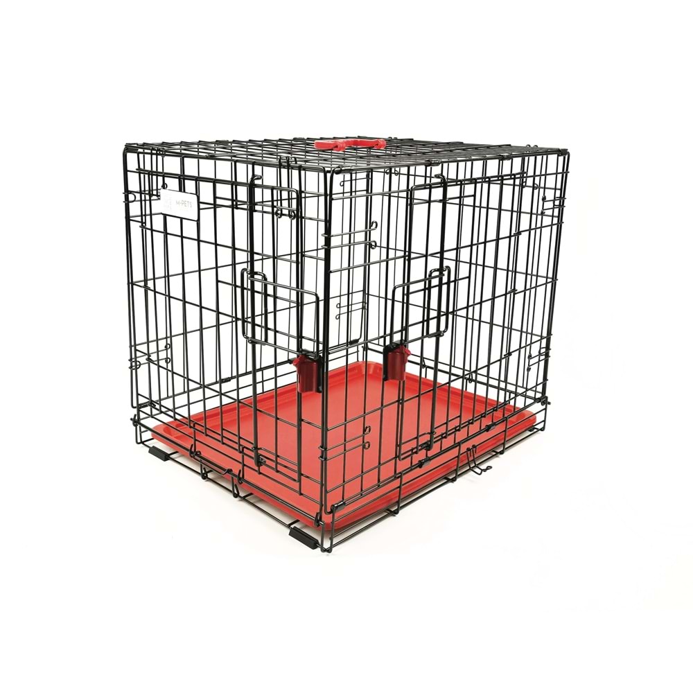 10450205 M-PETS VOYAGER KÖPEK KAFESİ 2 KAPILI (XL) KIRMIZI 106X71X76CM