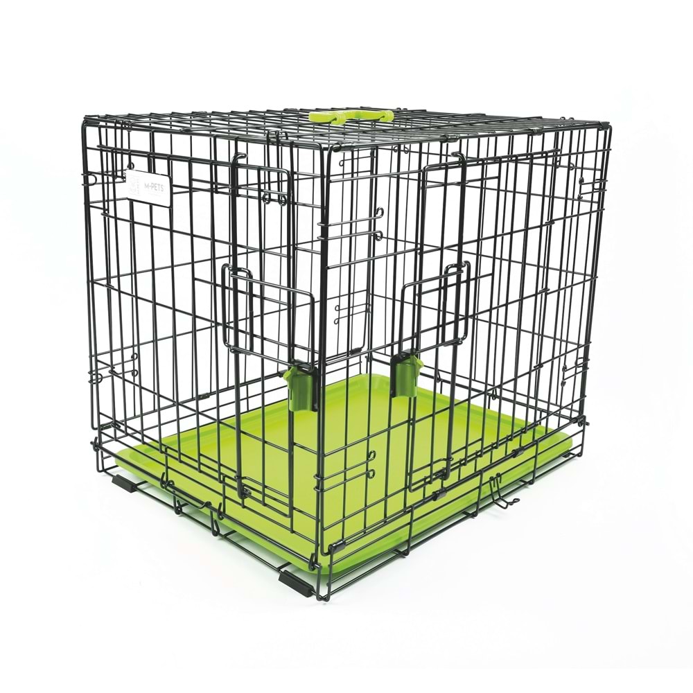 10451103 M-PETS VOYAGER KÖPEK KAFESİ 2 KAPILI (S) YEŞİL 61X46X48CM