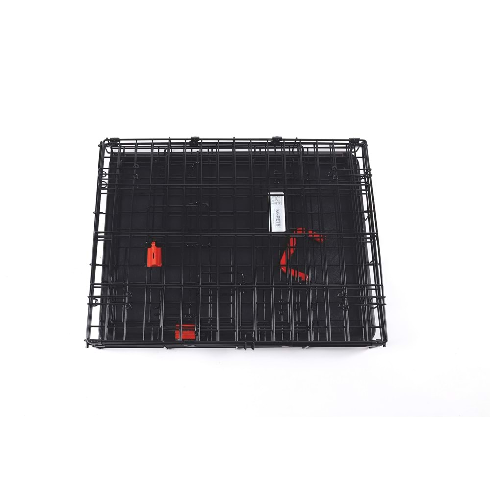 10451608 M-PETS VOYAGER TEKERLEKLİ KÖPEK KAFESİ 2 KAPILI (S) SİYAH 61X46X48CM