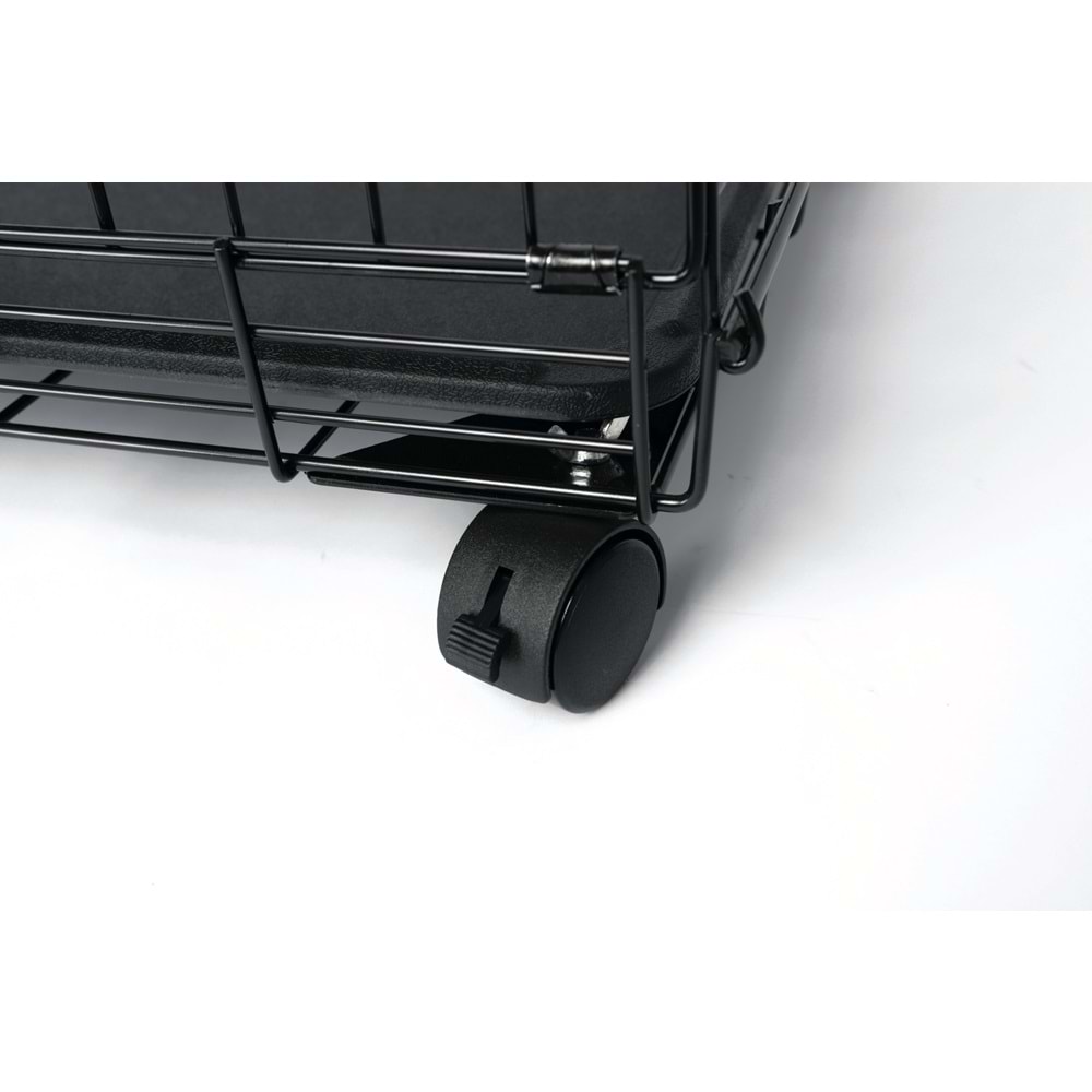 10451908 M-PETS VOYAGER TEKERLEKLİ KÖPEK KAFESİ 2 KAPILI (XL) SİYAH 106X71X76CM