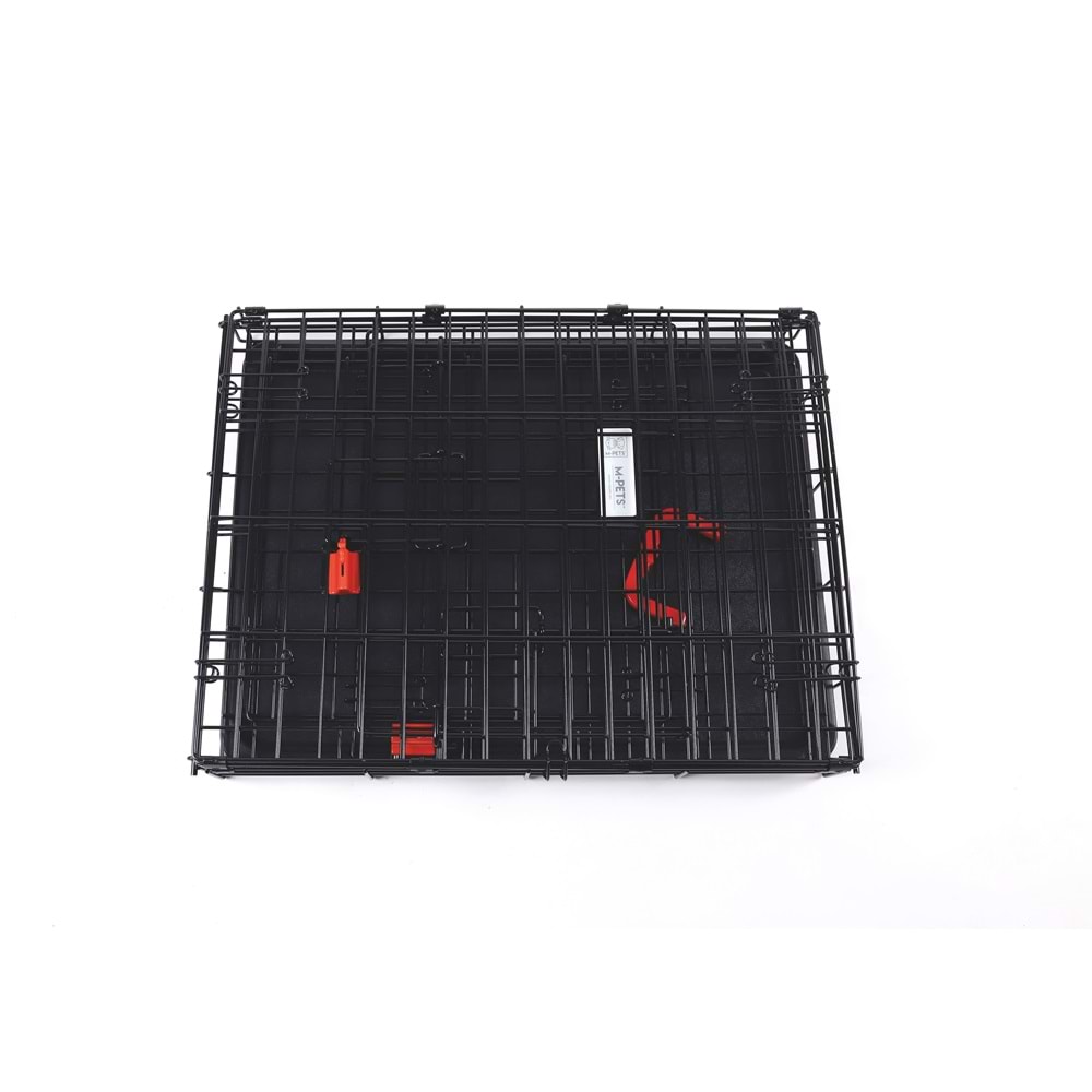 10452008 M-PETS VOYAGER TEKERLEKLİ KÖPEK KAFESİ 2 KAPILI (XXL) SİYAH 122X76X84CM