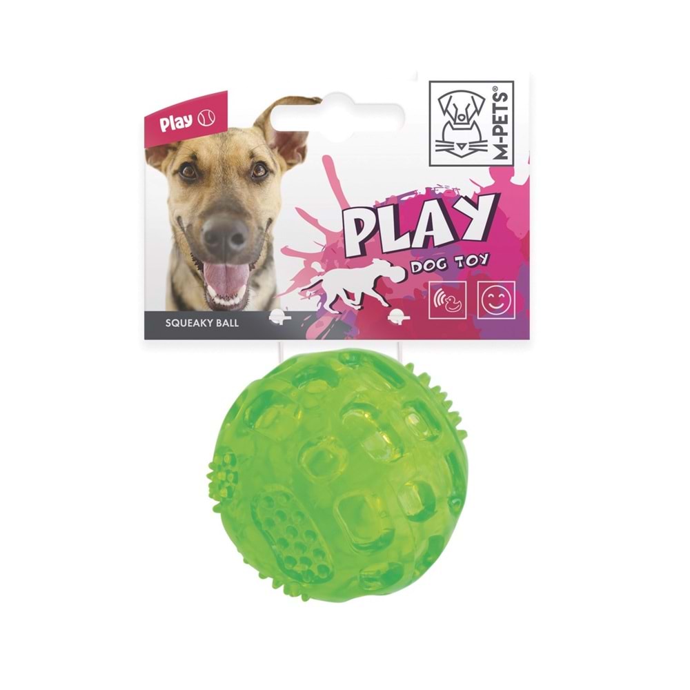 10608499-M-PETS SQUEAKY KÖPEKLER İÇİN OYUN TOPU GREEN 6,3CM