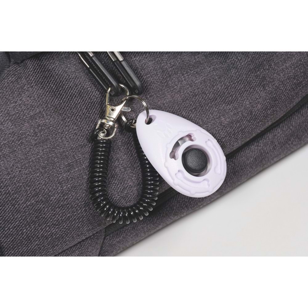 10643299 M-PETS TRAİNİNG CLİCKER KÖPEK EĞİTİM APARATI WHİTE/BLACK