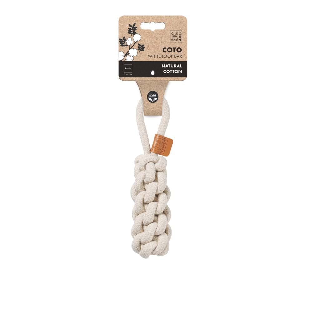10648301 M-PETS COTO WHITE LOOP BAR 22CM ÖRGÜ OYUNCAK