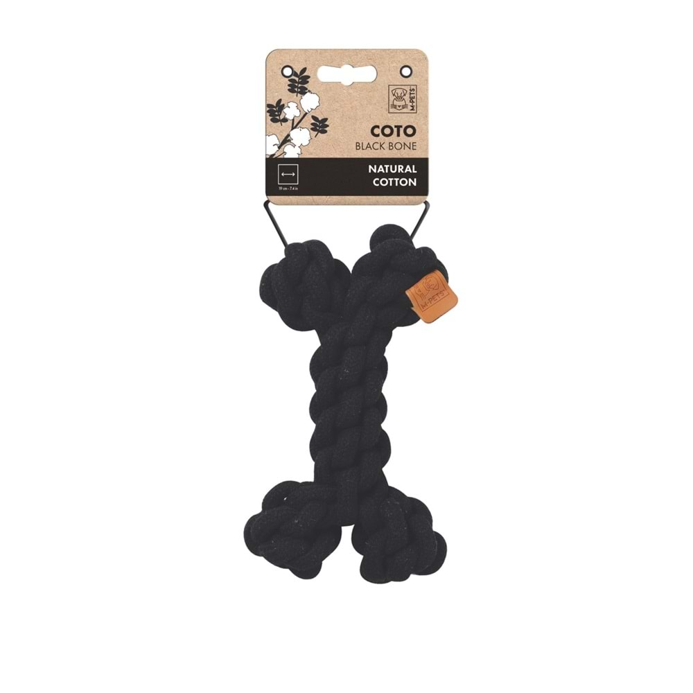 10648908 M-PETS COTO BLACK BONE 19CM ÖRGÜ KEMİK OYUNCAK