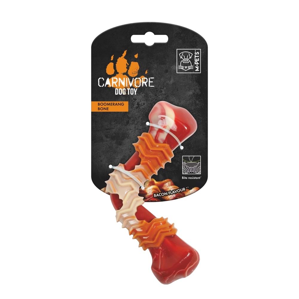 10650399 M-PETS CARNIVORE DOG TOY BOOMERANG BONE PASTIRMA AROMALI