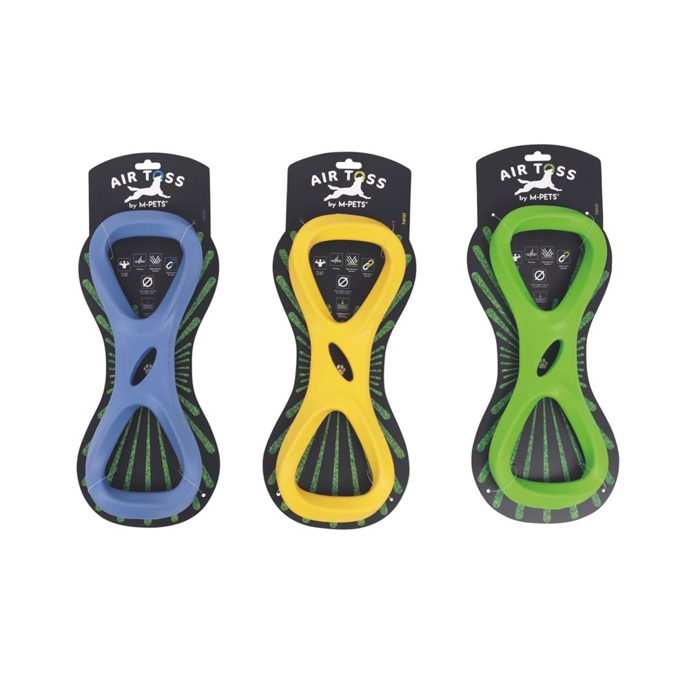 10656799 M-PETS AIR TOSS TWİST DAYANIKLI SUDA YÜZEN KÖPEK OYUNCAĞI GREEN