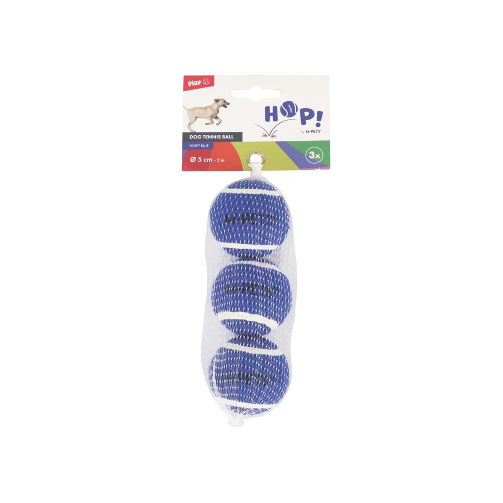 10670499 M-PETS HOP TENNİS TOPU BLUE 5CM 3LÜ SET