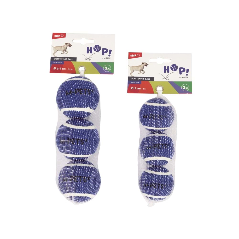 10670499 M-PETS HOP TENNİS TOPU BLUE 5CM 3LÜ SET