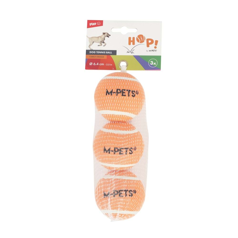 10670799 M-PETS HOP TENNİS TOPU ORANGE 6,4CM 3LÜ SET