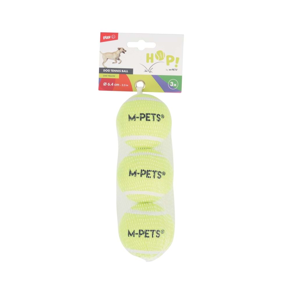 10670999 M-PETS HOP TENNİS TOPU YELLOW 6,4CM 3LÜ SET