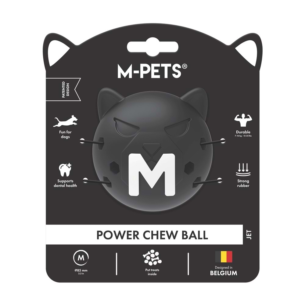 10679208 M-PETS POWER CHEW BALL KAUÇUK KÖPEK OYUNCAĞI JET (M)
