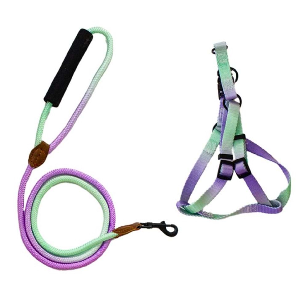 10710 ALLY PAWS HARNESS & LEASH ROPE (M) 10MMX120CM