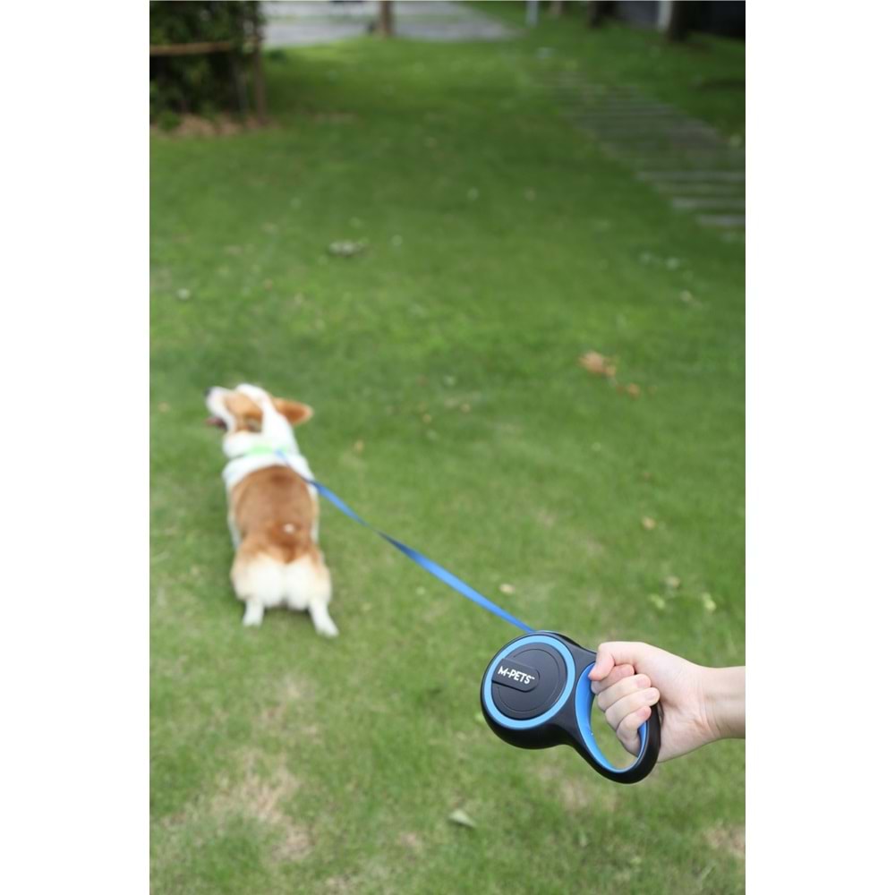 10824199 M-PETS LIBERTY OTOMATİK GEZDİRME ŞERİT 5MT/BLUE (M)