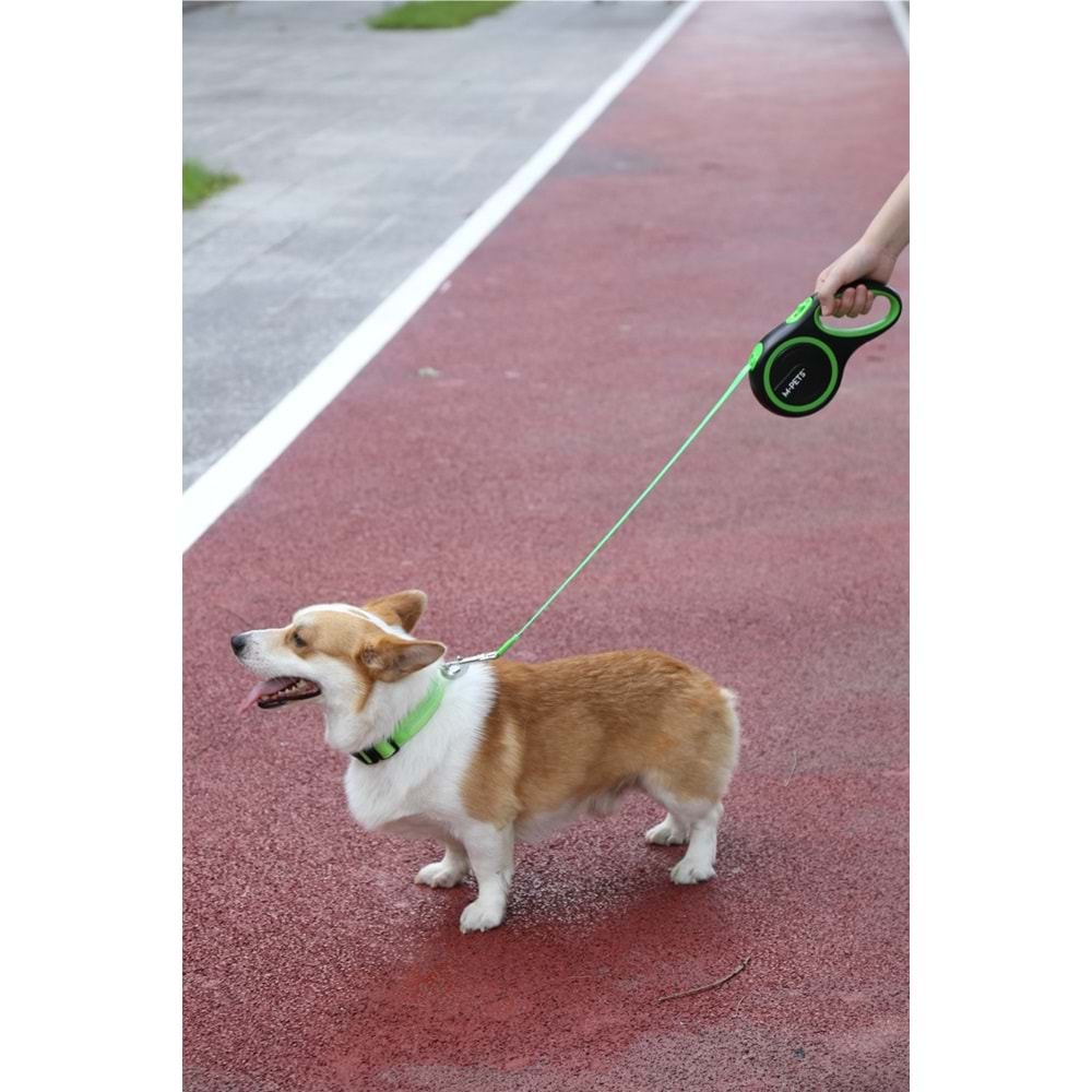 10824599 M-PETS LIBERTY OTOMATİK GEZDİRME ŞERİT 8MT/GREEN (L)