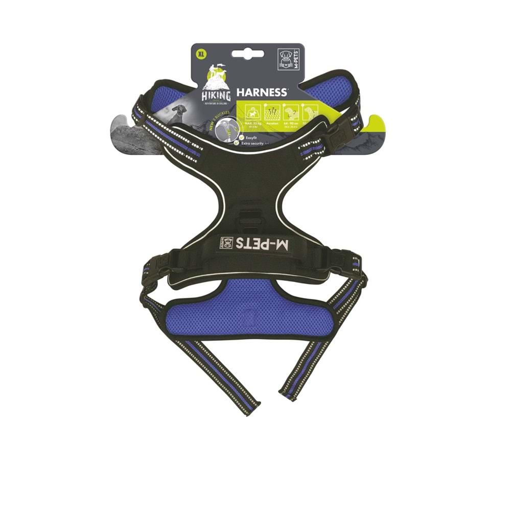 10825299 M-PETS HIKING REFLEKTÖRLÜ SOFT SIRT TASMASI BLUE (XL)