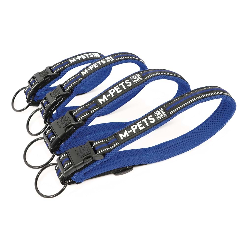 10825399 M-PETS HIKING REFLEKTÖRLÜ SOFT BOYUN TASMASI BLUE (S)