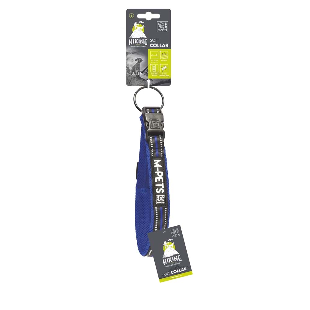 10825599 M-PETS HIKING REFLEKTÖRLÜ SOFT BOYUN TASMASI BLUE (L)