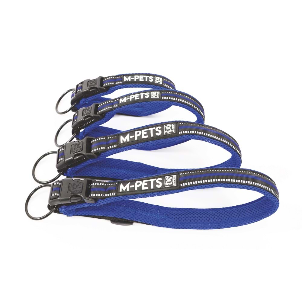 10825599 M-PETS HIKING REFLEKTÖRLÜ SOFT BOYUN TASMASI BLUE (L)