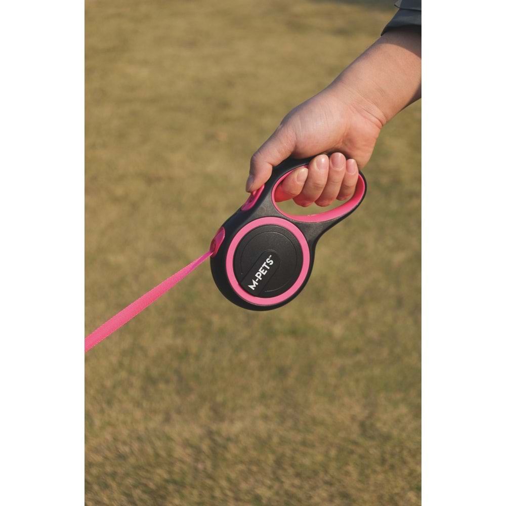 10842599 M-PETS LIBERTY OTOMATİK GEZDİRME ŞERİT 3MT/PINK (S)