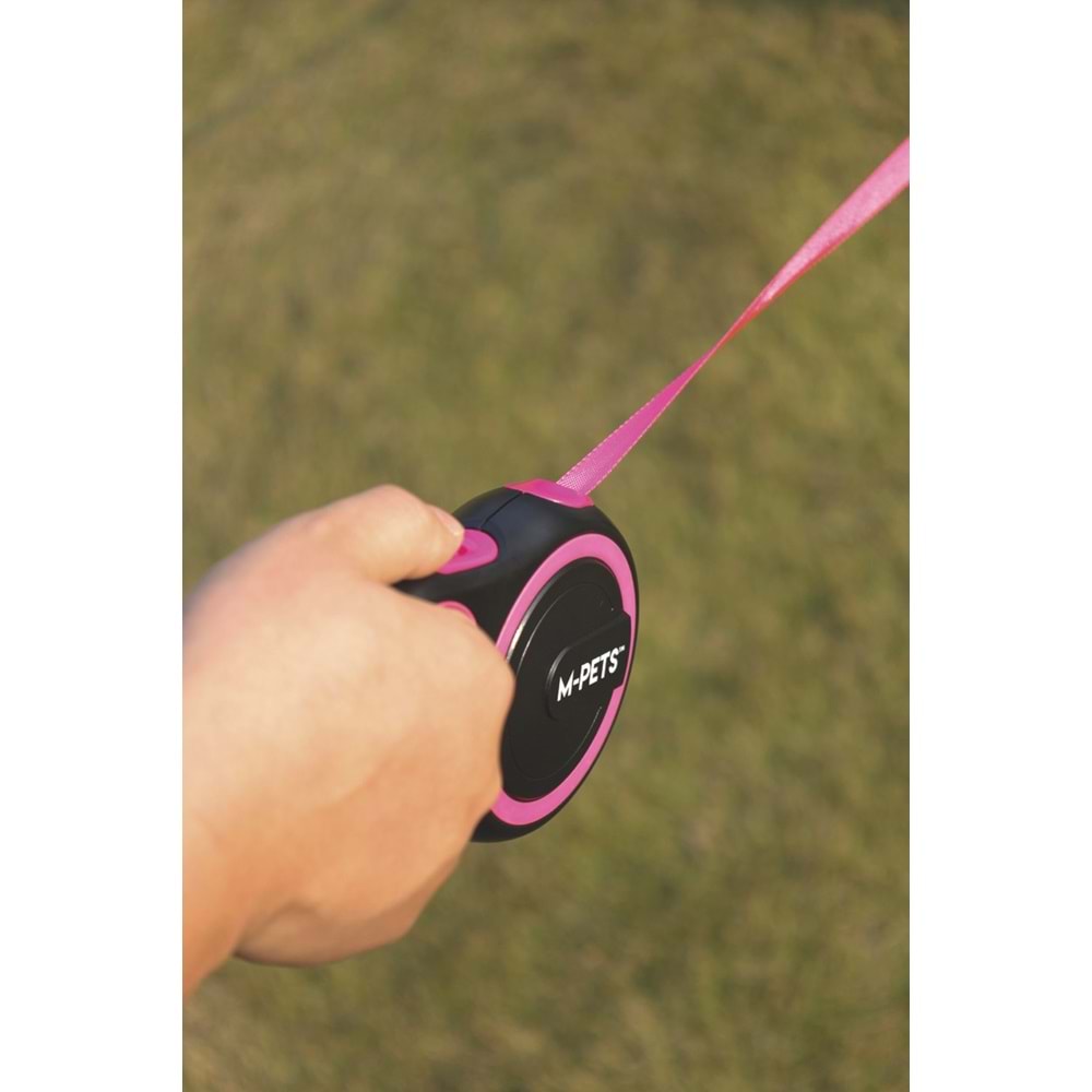 10842599 M-PETS LIBERTY OTOMATİK GEZDİRME ŞERİT 3MT/PINK (S)