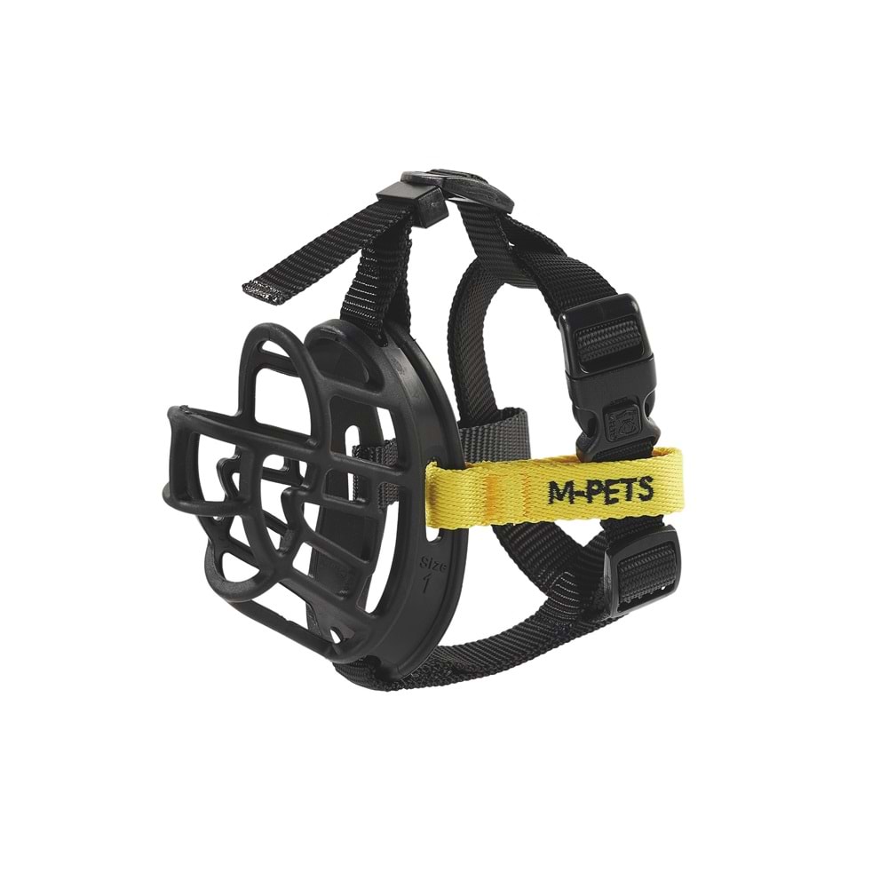 10845699 M-PETS BARK GUARD AĞIZLIK (XL) BLACK/YELLOW