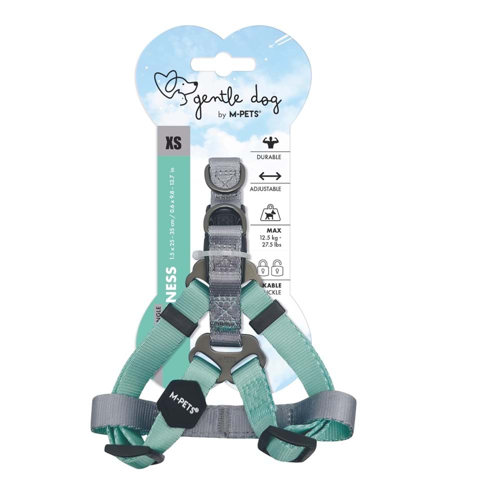 10847899 M-PETS GENTLE DOG TRİANGLE GÖĞÜS TASMASI GREEN (XS)