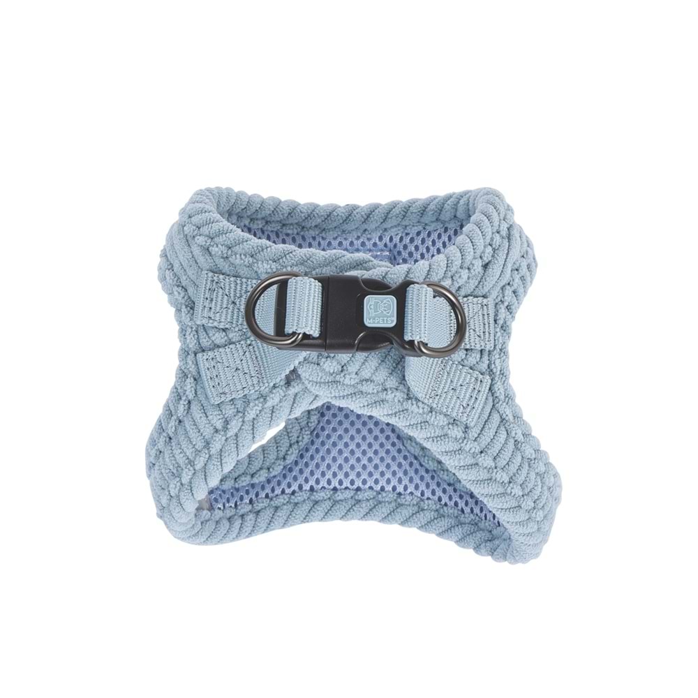 10858999 M-PETS VELVET DOG GÖĞÜS TASMASI BLUE (XXS)