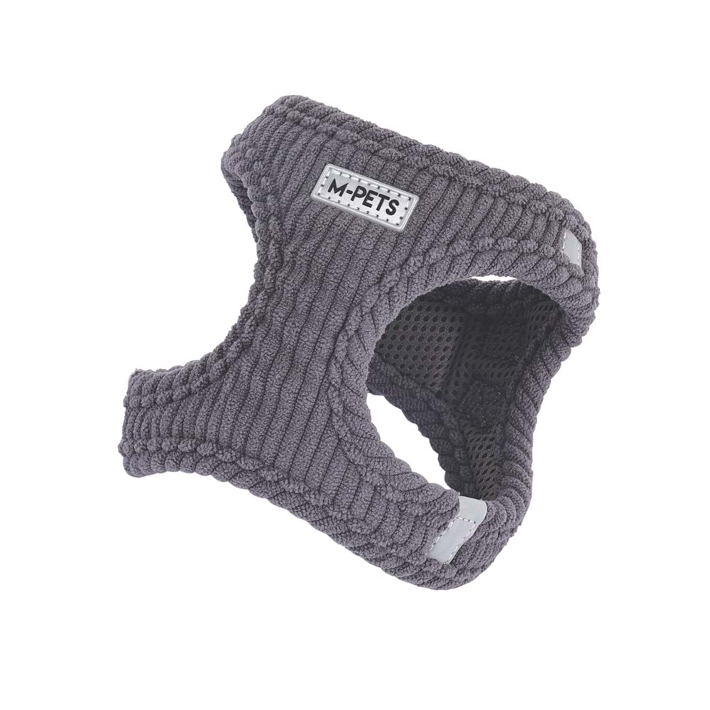 10860013 M-PETS VELVET DOG GÖĞÜS TASMASI GRİ (XXS)