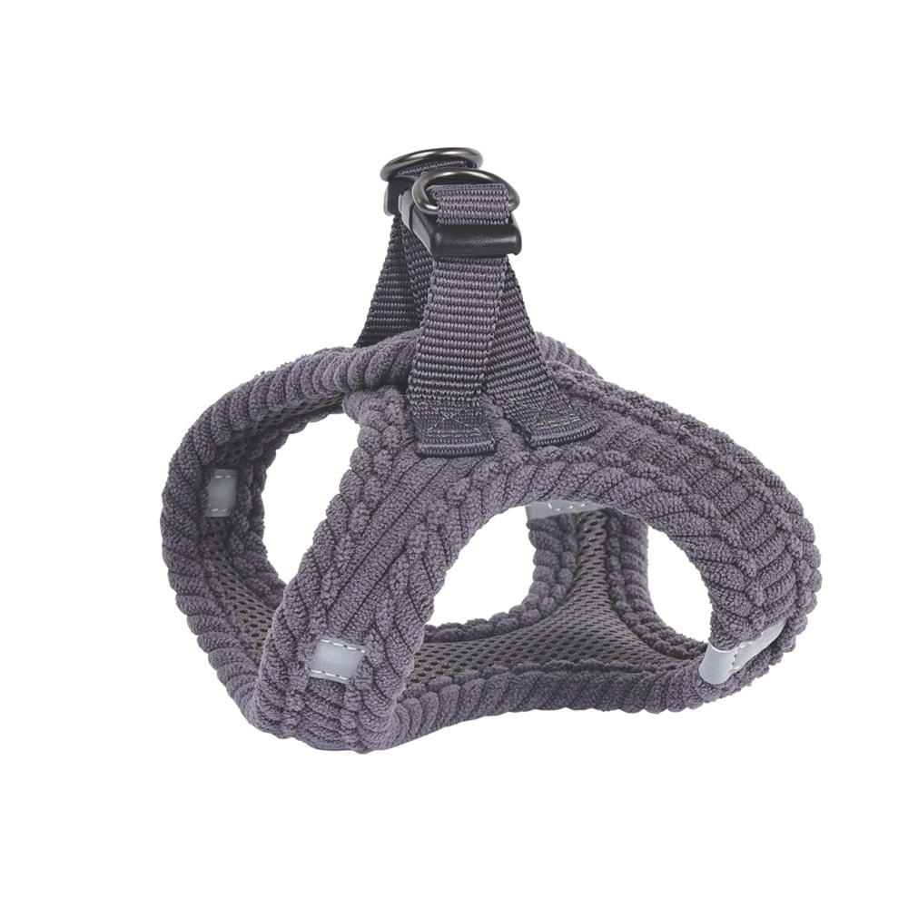 10860013 M-PETS VELVET DOG GÖĞÜS TASMASI GRİ (XXS)