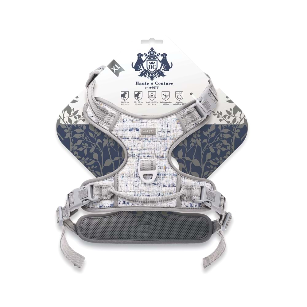 10863513 M-PETS HAUTE COUTURE KÖPEK GÖĞÜS TASMASI BLUE (XL)