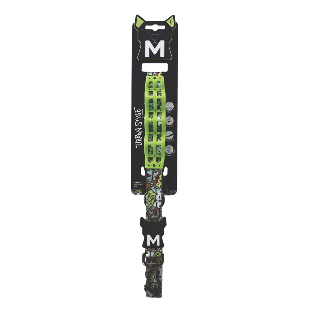 10865699 M-PETS URBAN STYLE FREESTYLE MULTİCOLOR ŞOK EMİCİ GEZDİRME TASMA (L)