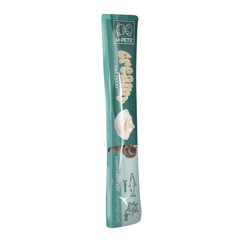 19038299 M-PETS CREAMY SOMON BALIKLI BİFTEKLİ KEDİ ÖDÜLÜ 4X15GR