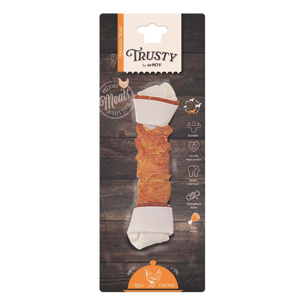 19045599 M-PETS TRUSTY EXTRA CHICKEN DÜĞÜMLÜ KEMİK 100GR/20,3CM