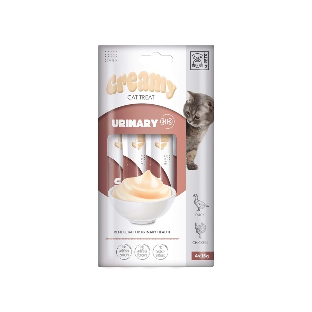 19049799 M-PETS URINARY FONKSİYONEL CREAMY KEDİ ÖDÜLÜ 4X15GR