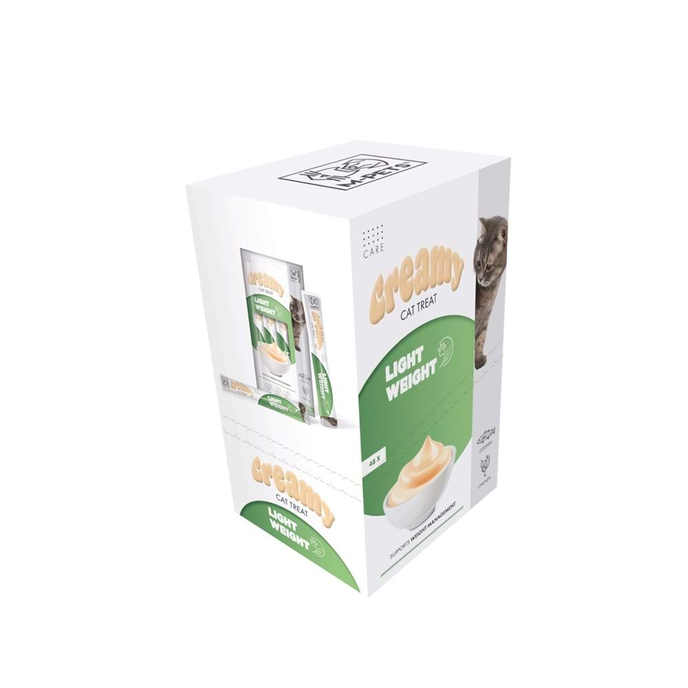 19050099 M-PETS LIGHT WEIGHT FONKSİYONEL CREAMY KEDİ ÖDÜLÜ 4X15GR