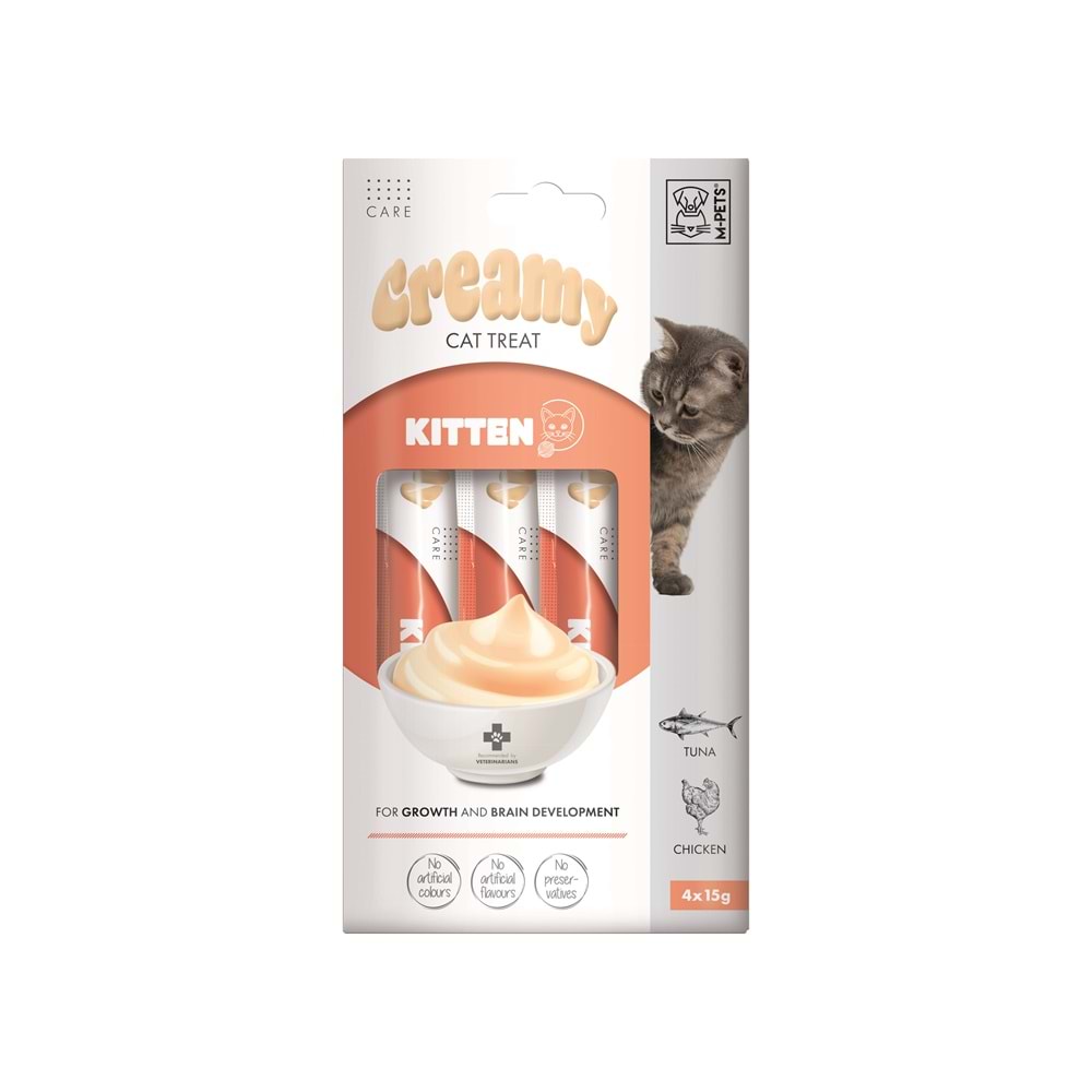 19050199 M-PETS KITTEN FONKSİYONEL CREAMY KEDİ ÖDÜLÜ 4X15GR