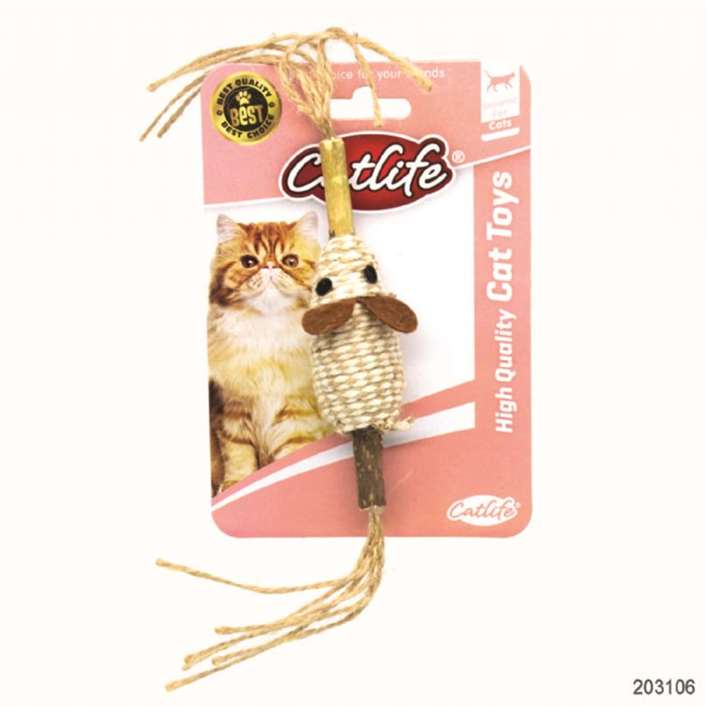203106-CATLİFE KEDİLER İÇİN İPLİ FARE OYUNCAK