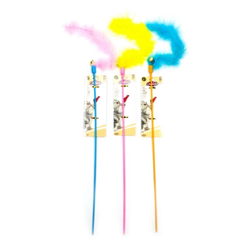 203578-CATLİFE KEDİLER İÇİN OYUNCAK OLTA ZİLLİ 70CM